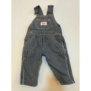 Roundhouse Baby Denim Overalls Train Conductor Railroad 12 Month